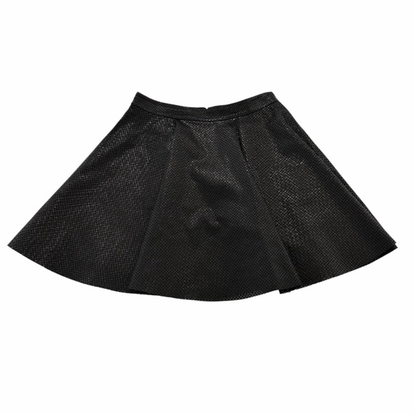 Alice + Olivia Dresses & Skirts - Alice + Olivia perforated lamb leather black skirt